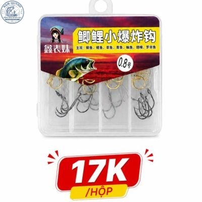 HỘP 4 LƯỠI CÂU MINI CÓ LÒ XO MỘC MIÊU NỮ – LC68