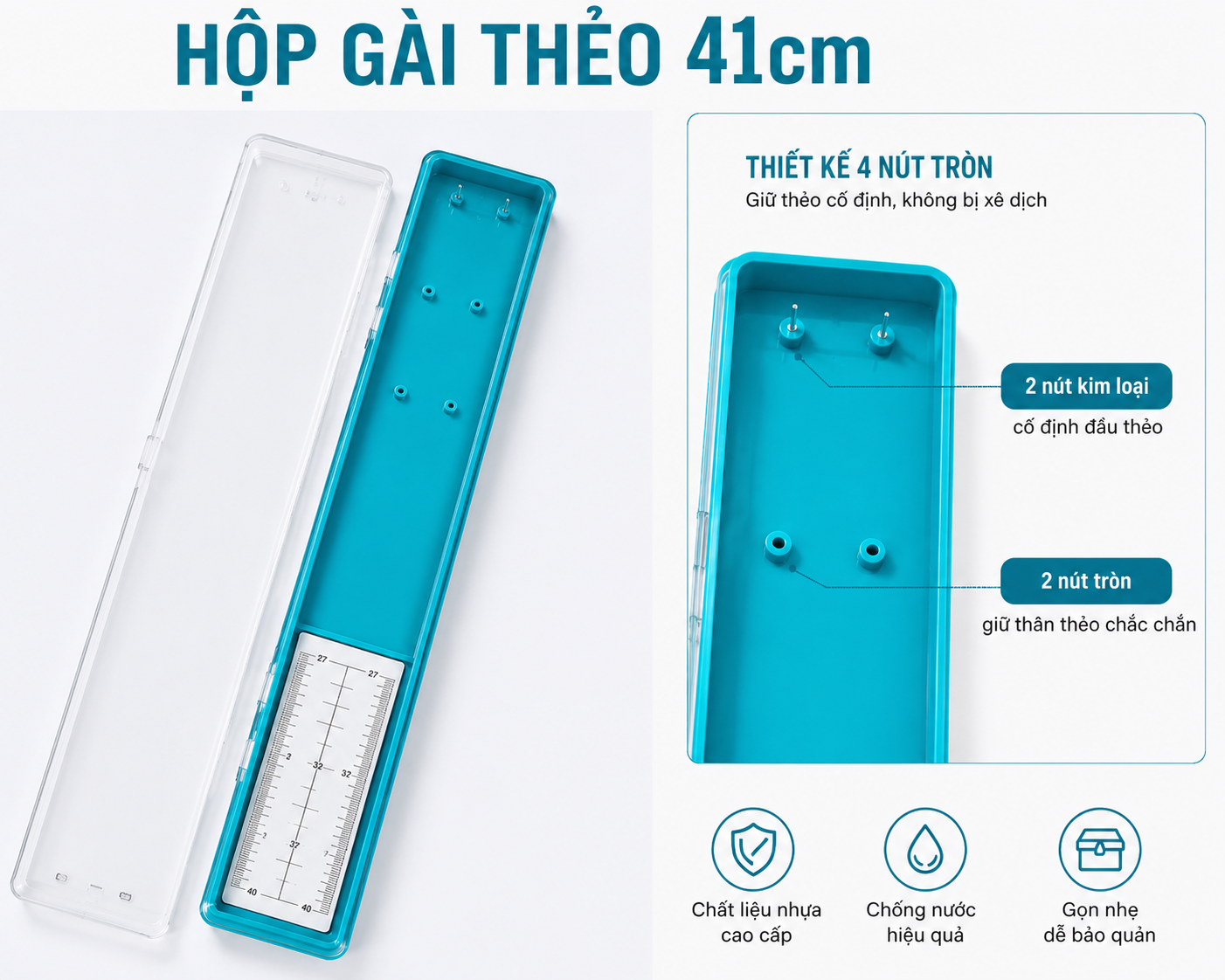 Hộp gài thẻo 41cm