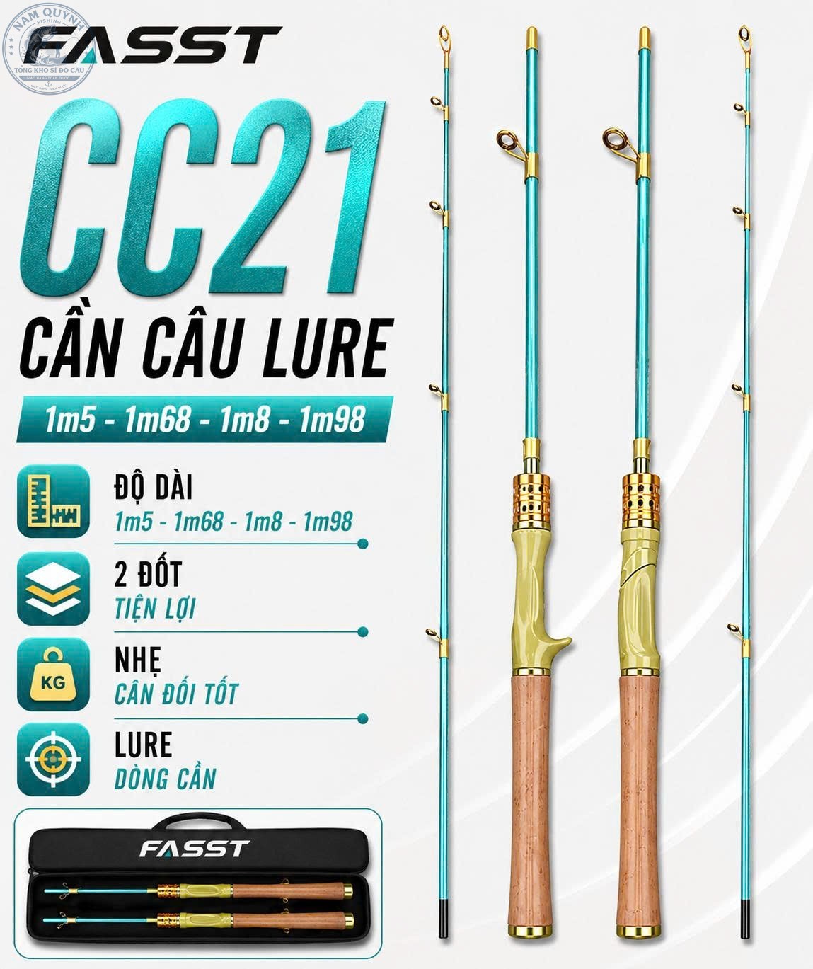 CẦN CÂU LURE FIASST CC21 CHÍNH HÃNG (Có bán ngọn thay thế) CẦN CÂU LURE FIASST CC21 CHÍNH HÃNG (Có bán ngọn thay thế)