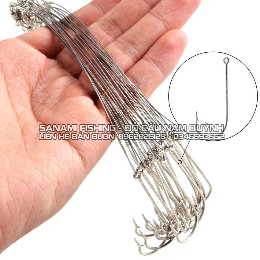 Túm 100 Cáp Chim Thép Trắng Kèm Lưỡi - LC26 Túm 100 Cáp Chim Thép Trắng Kèm Lưỡi - LC26