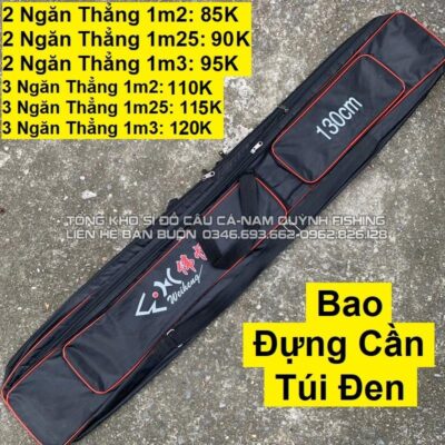 Bao đựng cần túi đen 2 ngăn thẳng 1m2