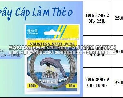 Dây cáp làm thẻo 10lb-25lb