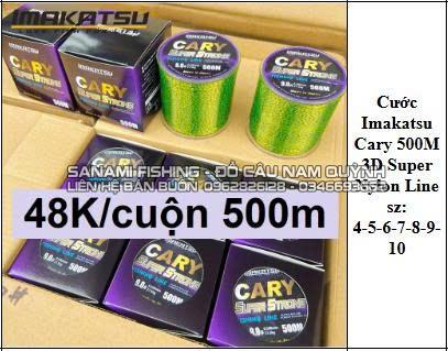 Cuộn Cước Câu Cá Imakatsu Carry 500m Chống Xoắn - Chuyên dùng cho câu lancer