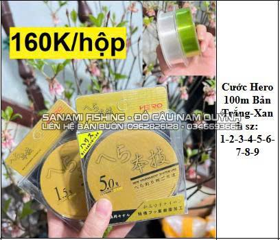 Dây cước câu Hero 100m màu trắng - Cước tàng hình chịu tải cao