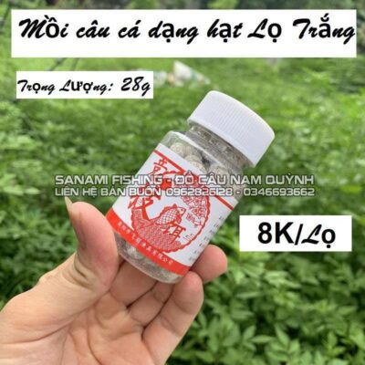 Mồi câu cá dạng hạt lọ trắng