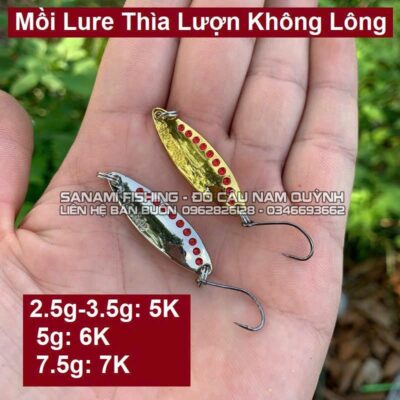 Mồi Lure thìa lượn không lông 2.5g-3.5g
