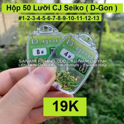 Lưỡi câu cá CJ Seiko - Hộp 50 lưỡi - Câu đài, câu đơn
