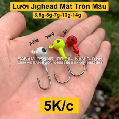 Lưỡi Jighead Mắt 3D Màu Sắc Chuyên Câu Cá Lóc, Cá Chẽm