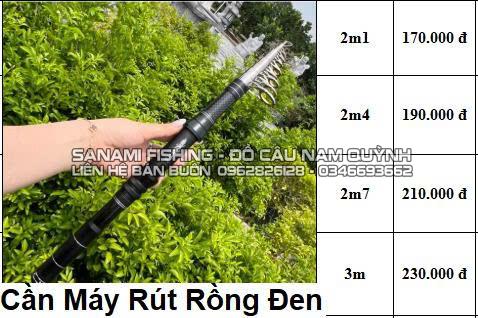 Cần câu máy rút rồng đen 2m1