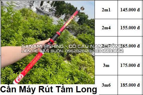 Cần câu máy rút tầm long