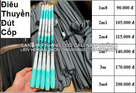 Điêu thuyền đút cốp 1m8