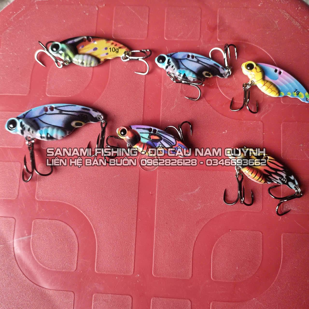 Mồi giả câu lure, cá sắt 3D bướm chuyên câu cá lóc, cá chày, măng, chẽm-LA