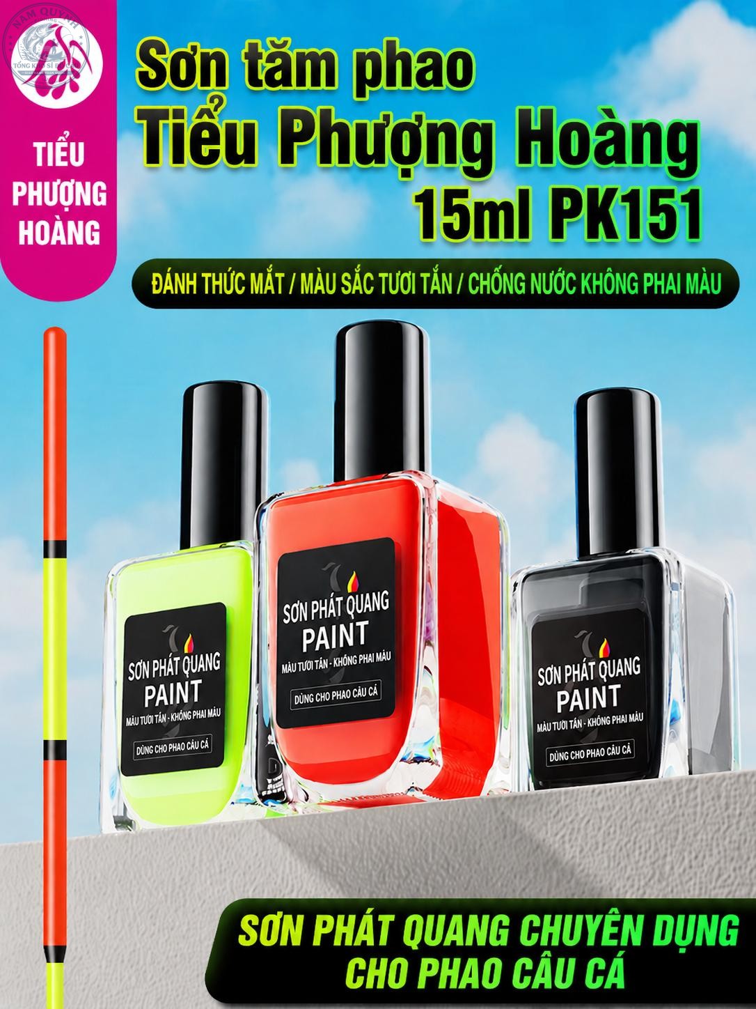 Sơn Tăm Phao Tiểu Phượng Hoàng Chính Hãng 15ml - PK151 Sơn Tăm Phao Tiểu Phượng Hoàng Chính Hãng 15ml - PK151