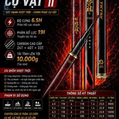 Cần Câu Hoả Côn Cự Vật Thế Hệ II-Chuangwei Try&V Chính Hãng