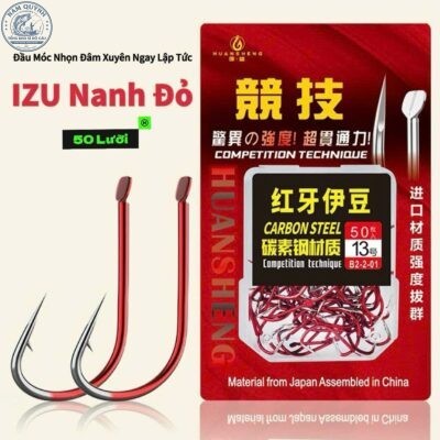 Hộp 50 Lưỡi Huansheng IZU Nanh Đỏ-Xanh-LC98