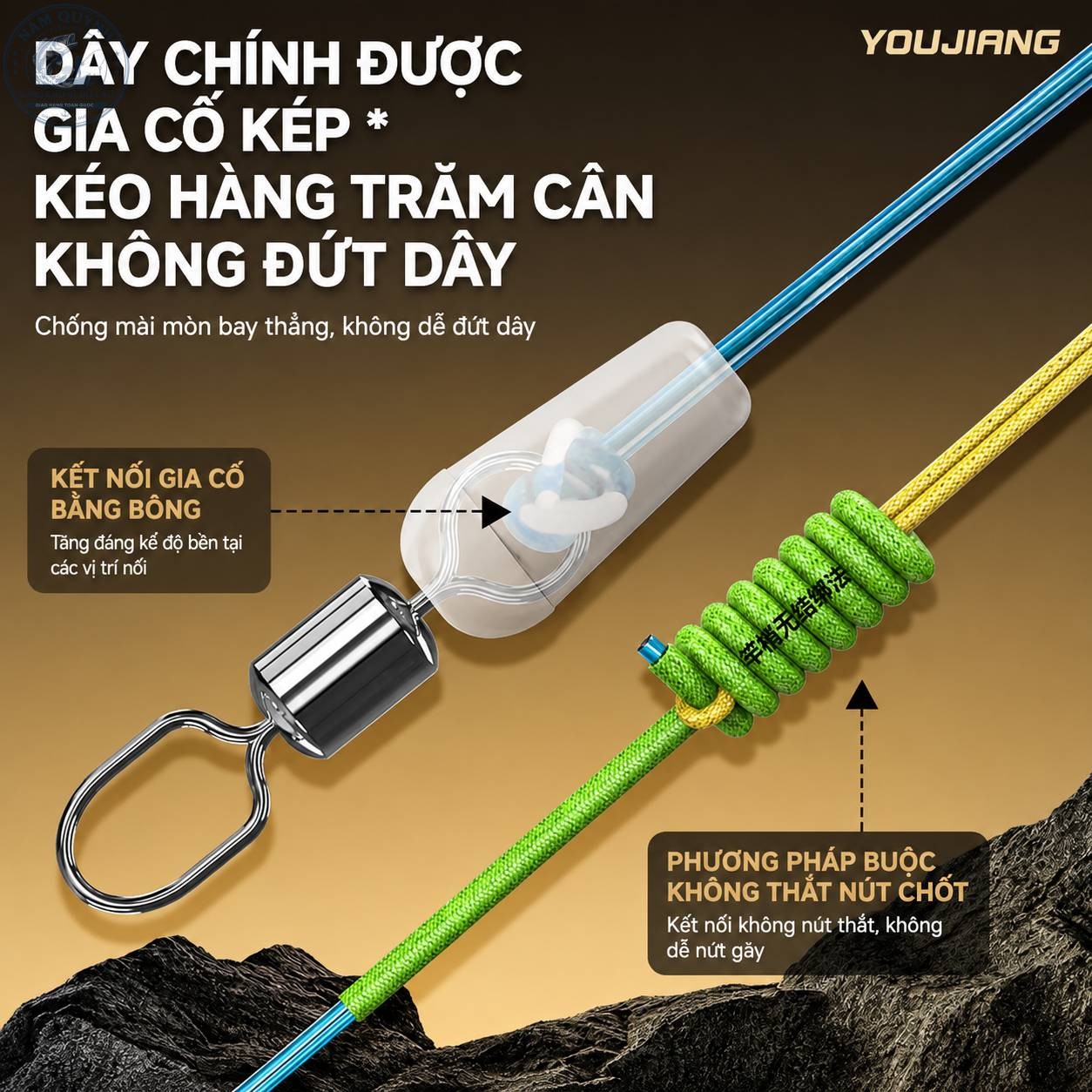 DÂY TRỤC CÂU ĐÀI KHÔNG NÚT THẮT – CHÍNH HÃNG QIANLILAI - DT36 DÂY TRỤC CÂU ĐÀI KHÔNG NÚT THẮT – CHÍNH HÃNG QIANLILAI - DT36