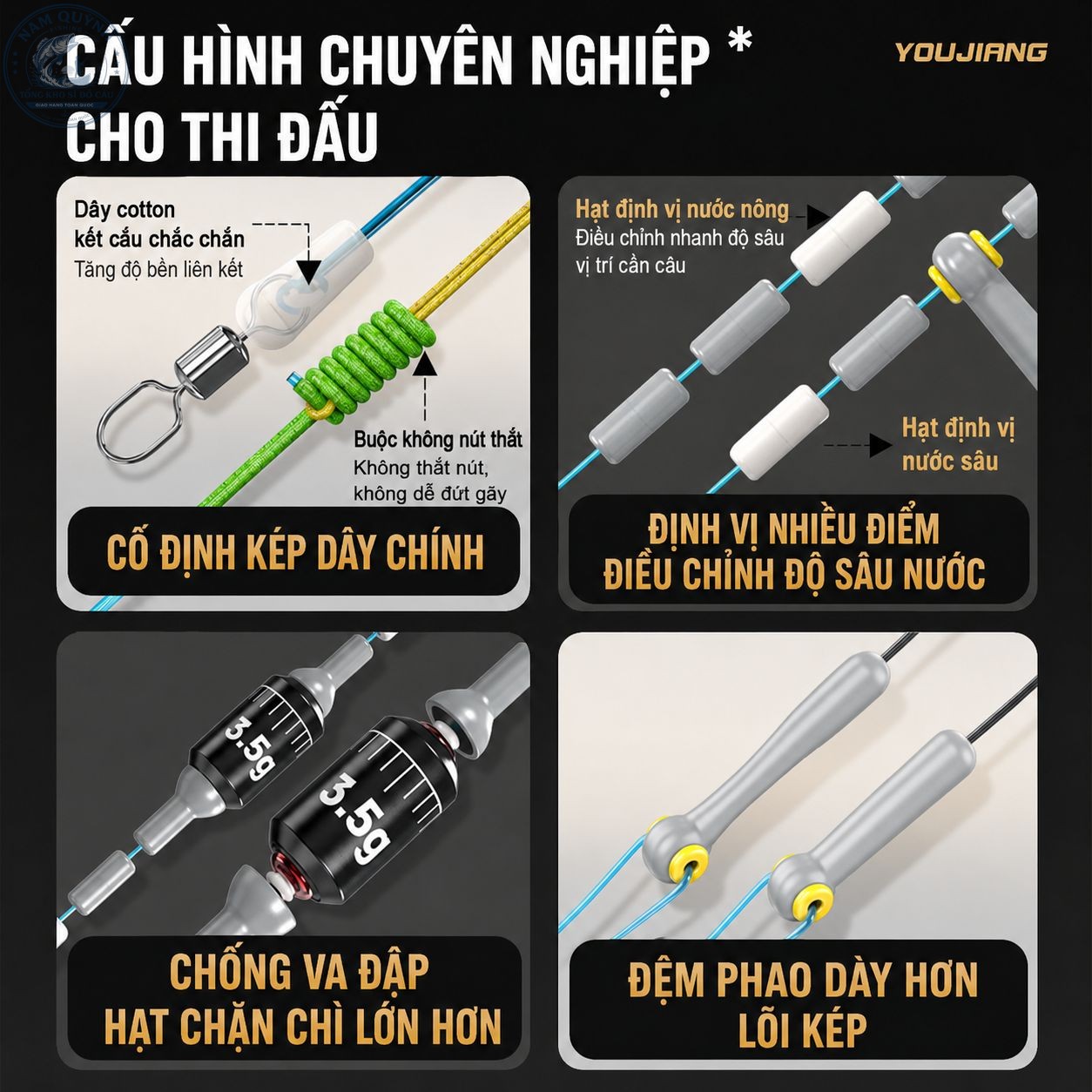 DÂY TRỤC CÂU ĐÀI KHÔNG NÚT THẮT – CHÍNH HÃNG QIANLILAI - DT36 DÂY TRỤC CÂU ĐÀI KHÔNG NÚT THẮT – CHÍNH HÃNG QIANLILAI - DT36