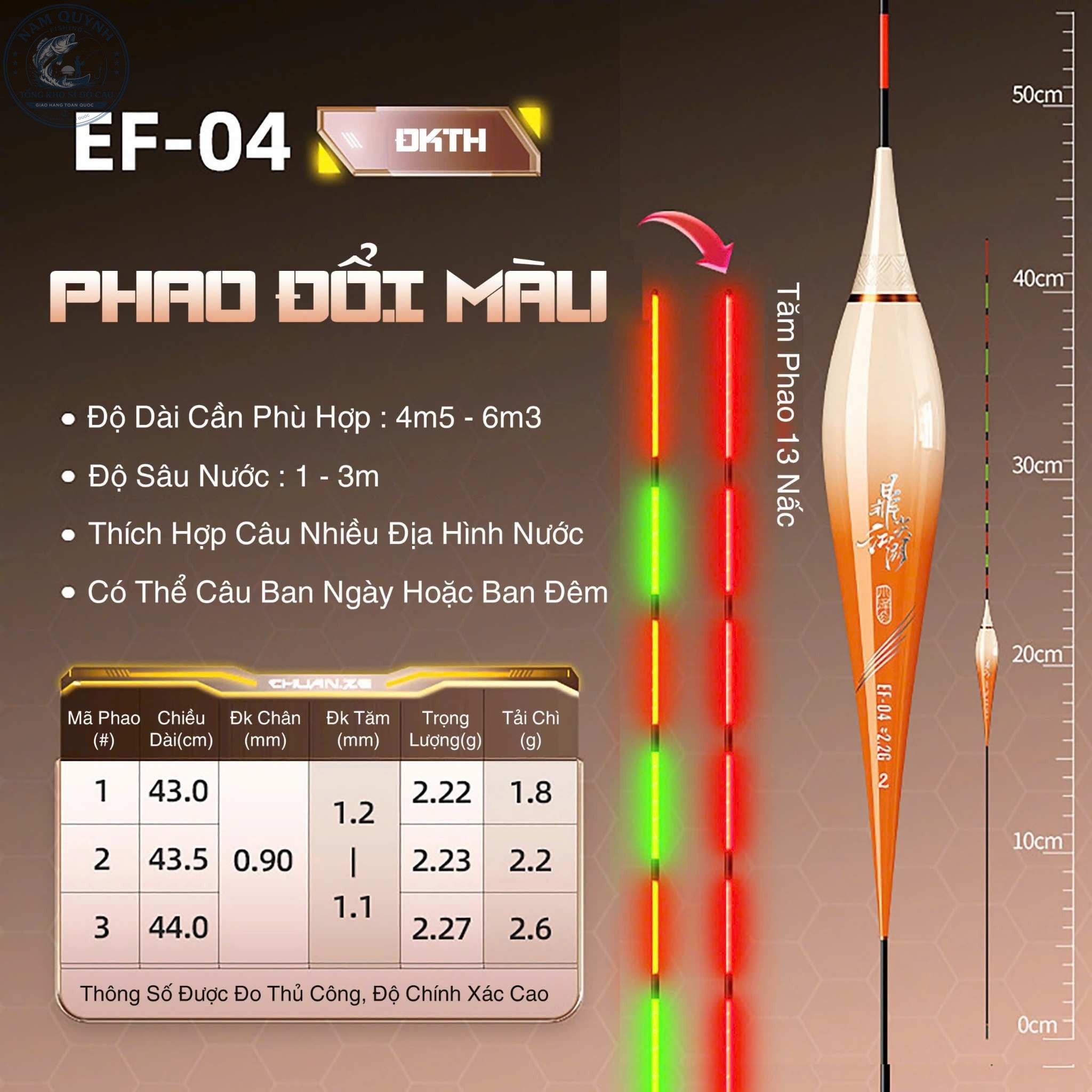 Phao Điện Định Kiếm EF Chính Hãng Ko Đổi Màu-PC09 Phao Điện Định Kiếm EF Chính Hãng Ko Đổi Màu-PC09