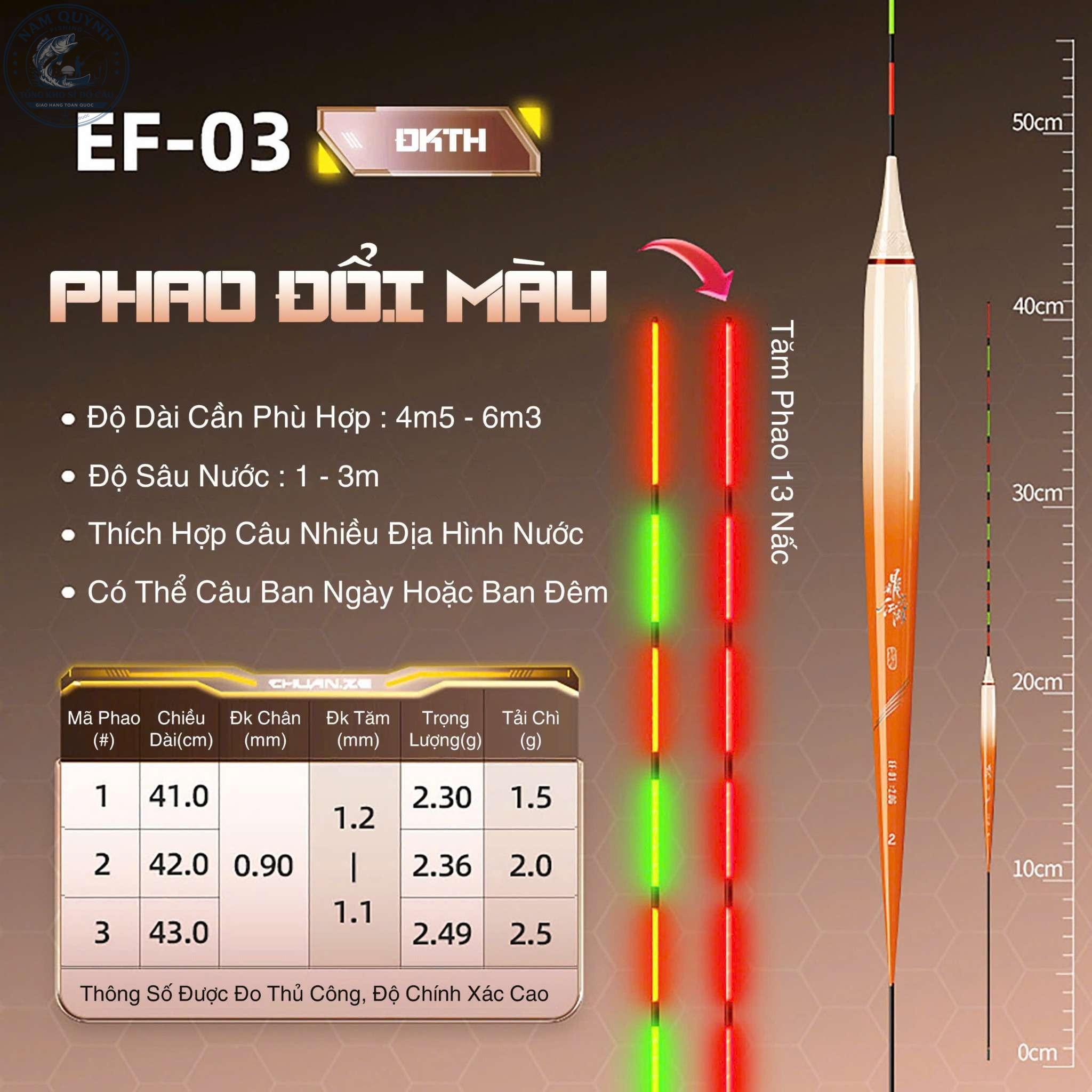 Phao Điện Định Kiếm EF Chính Hãng Ko Đổi Màu-PC09 Phao Điện Định Kiếm EF Chính Hãng Ko Đổi Màu-PC09