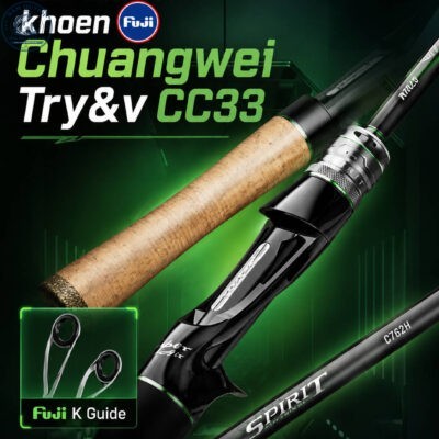 Cần Câu UL Chuangwei TRY&V Chính Hãng Khoen Fuji Đứng-Ngang-CC33