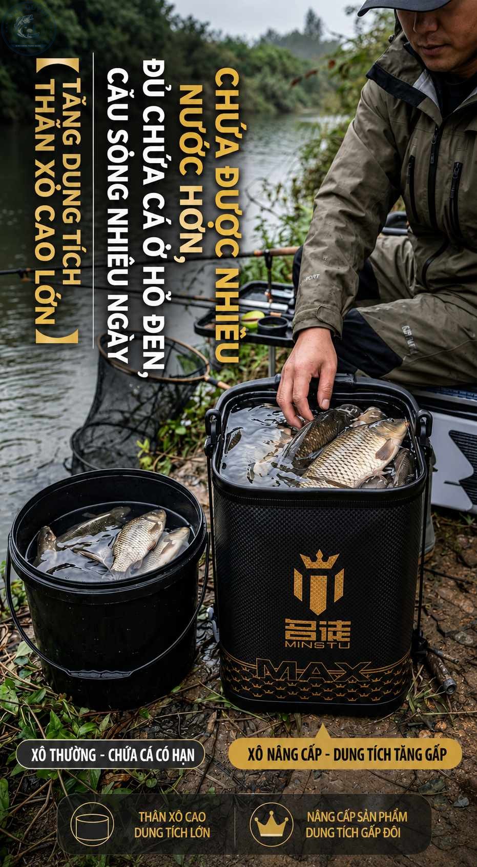 Xô Múc Nước, Đựng Cá Cao Cấp Mingtu Chính Hãng - HPK32 Xô Múc Nước, Đựng Cá Cao Cấp Mingtu Chính Hãng - HPK32