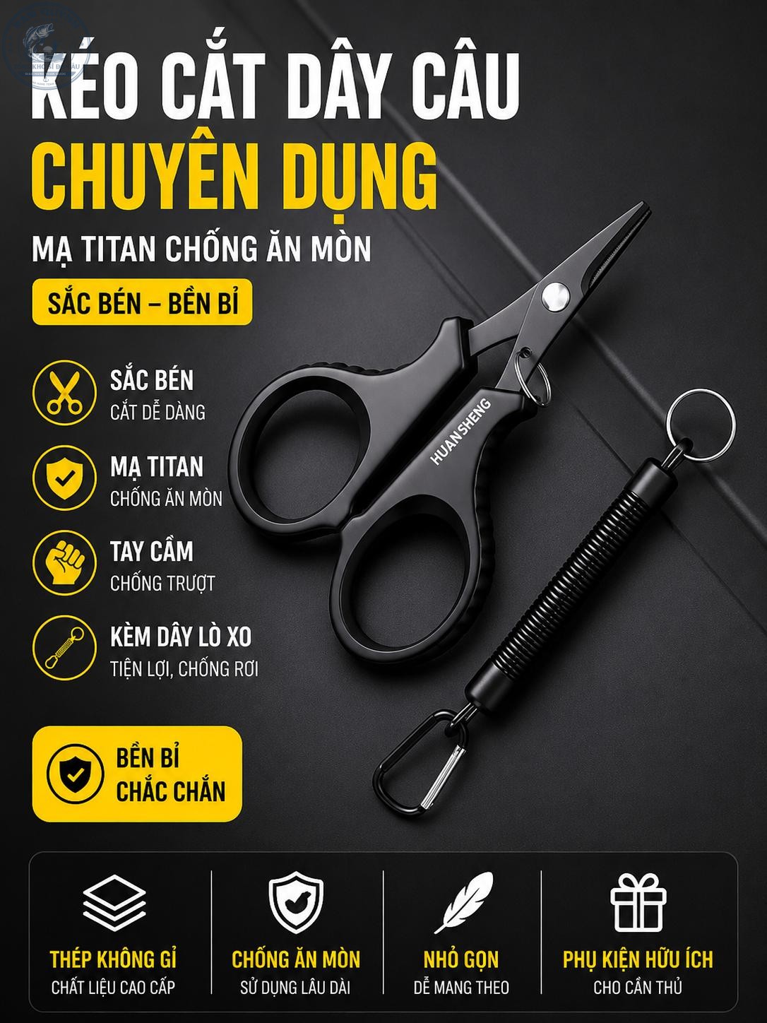 Kéo Cắt Thẻo, Dây PE Huansheng Chính Hãng–PK104 Kéo Cắt Thẻo, Dây PE Huansheng Chính Hãng–PK104