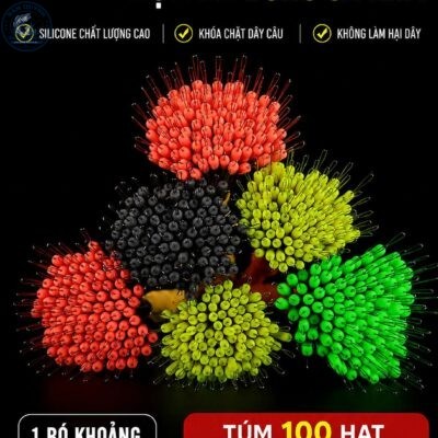 Túm 100 Hạt Chặn Phao Câu Cá Silicon Huansheng-PK103