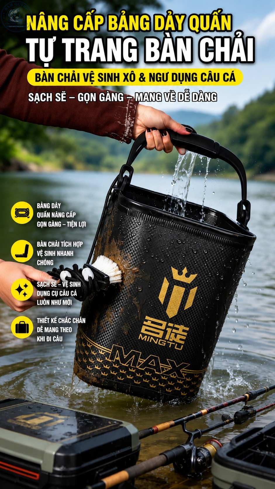Xô Múc Nước, Đựng Cá Cao Cấp Mingtu Chính Hãng - HPK32 Xô Múc Nước, Đựng Cá Cao Cấp Mingtu Chính Hãng - HPK32