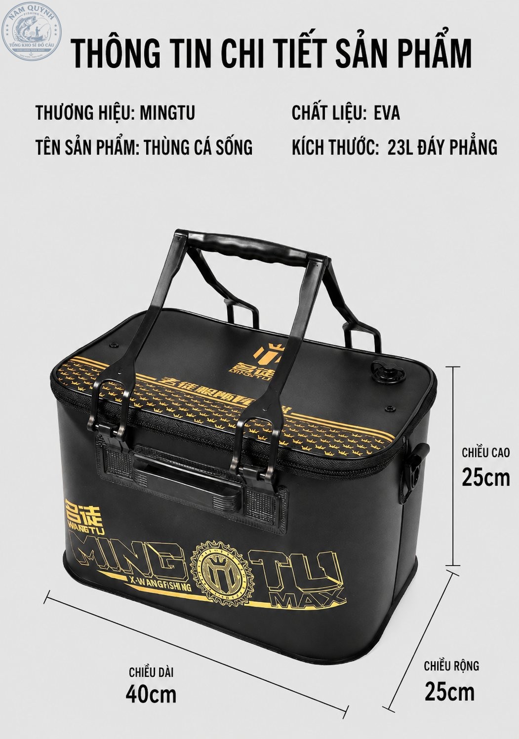 Thùng Gấp Gọn Mingtu Chính Hãng-HPK38 Thùng Gấp Gọn Mingtu Chính Hãng-HPK38