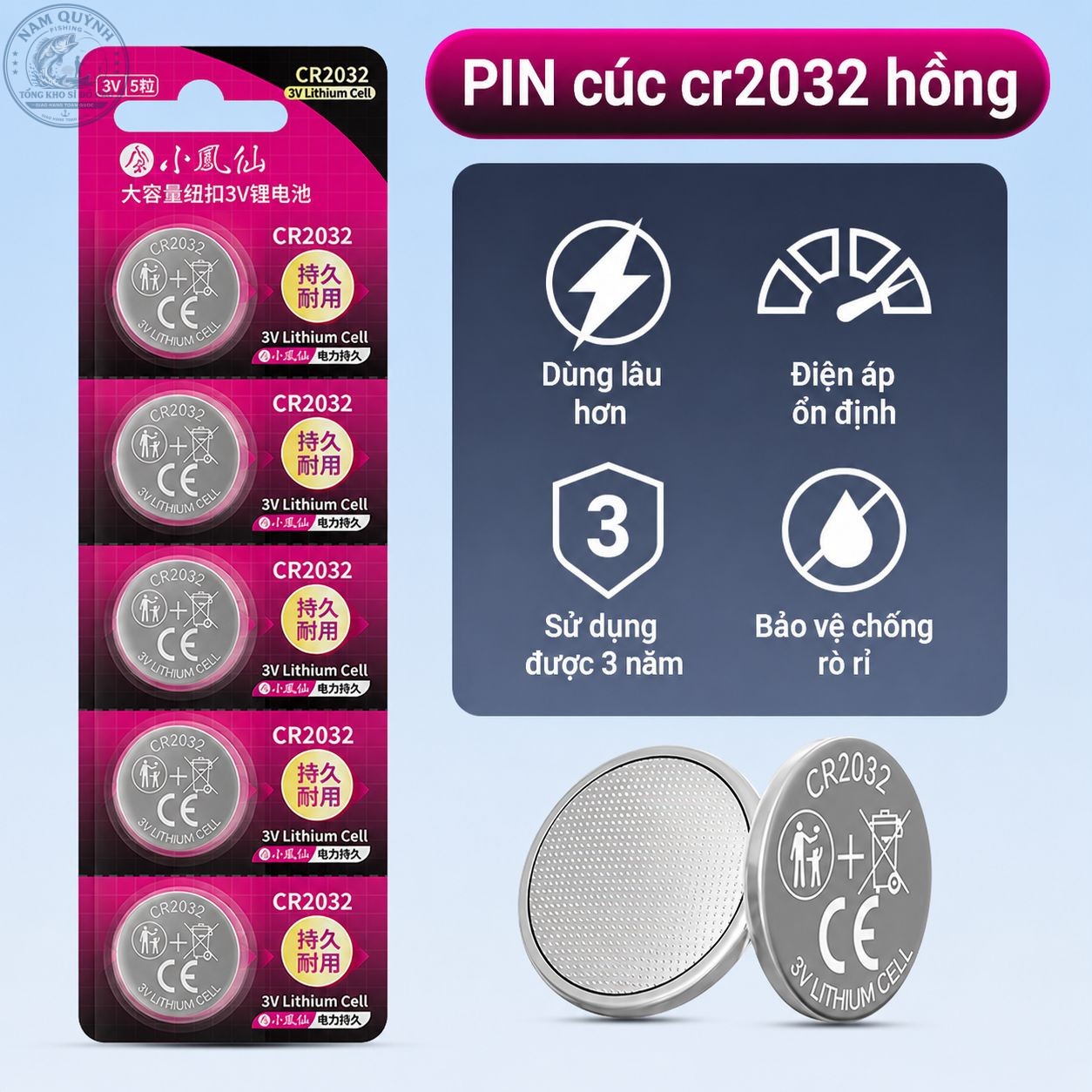 Hộp Pin Tiểu Phượng Hoàng Chính Hãng Đen CR425–PK152 Hộp Pin Tiểu Phượng Hoàng Chính Hãng Đen CR425–PK152