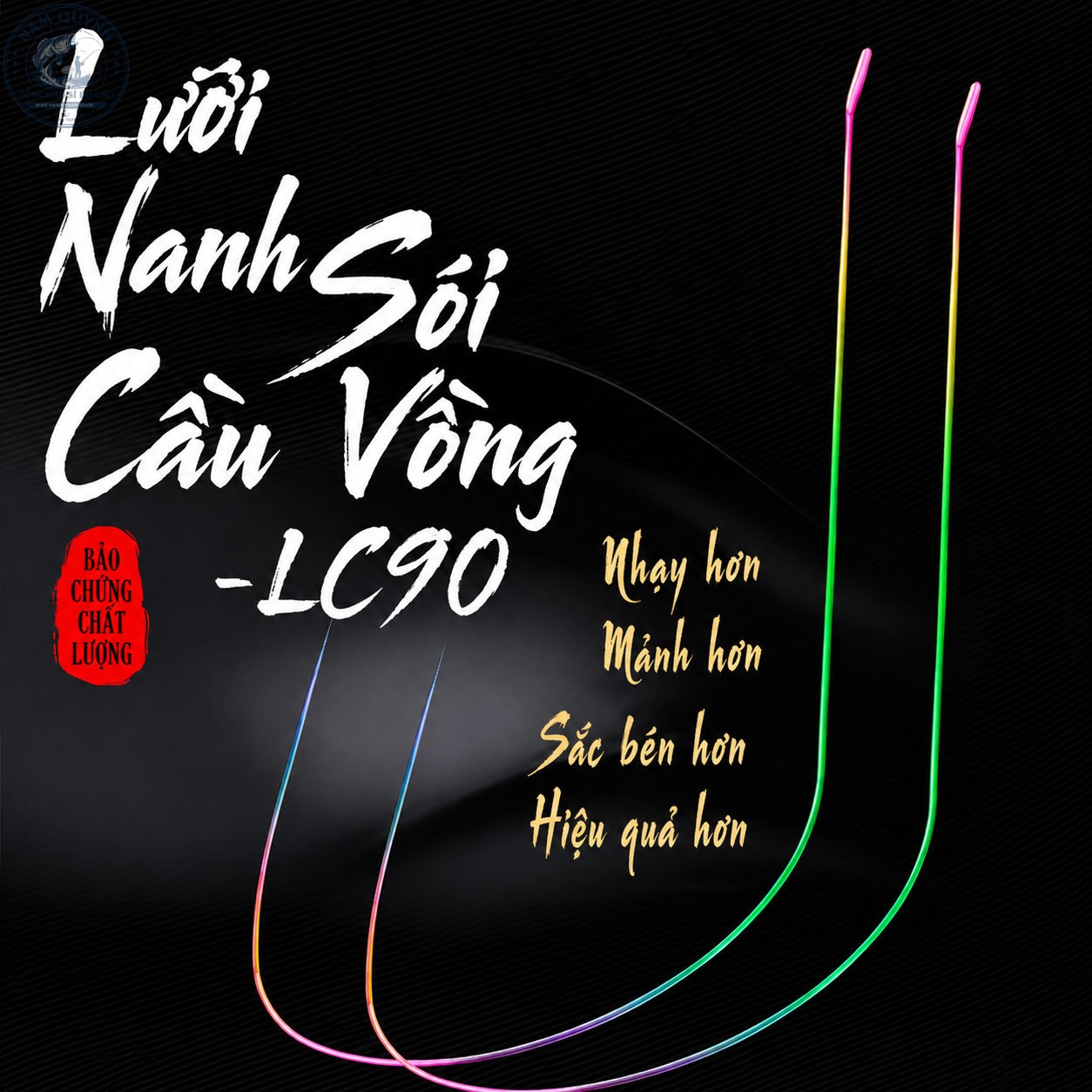 SET 100 LƯỠI CÂU NANH SÓI CẦU VỒNG TITAN CAO CẤP-LC90