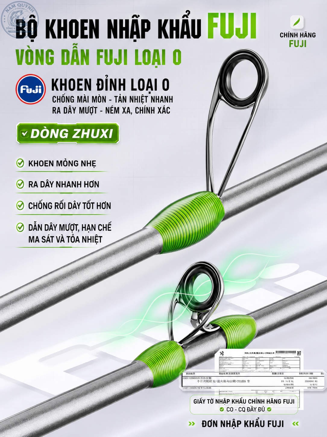 Cần Câu Lure UL Chuangwei TRY&V Khoen Fuji Chính Hãng-CC35 Cần Câu Lure UL Chuangwei TRY&V Khoen Fuji Chính Hãng-CC35