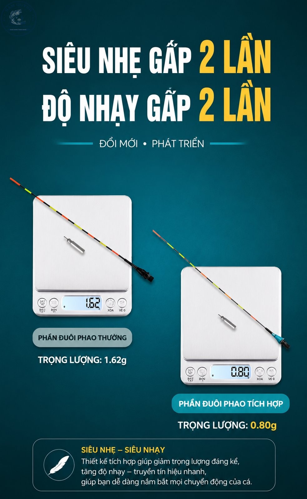 Phao Tự Cân Chuanze Cao Cấp Pin 316-PC10 Phao Tự Cân Chuanze Cao Cấp Pin 316-PC10
