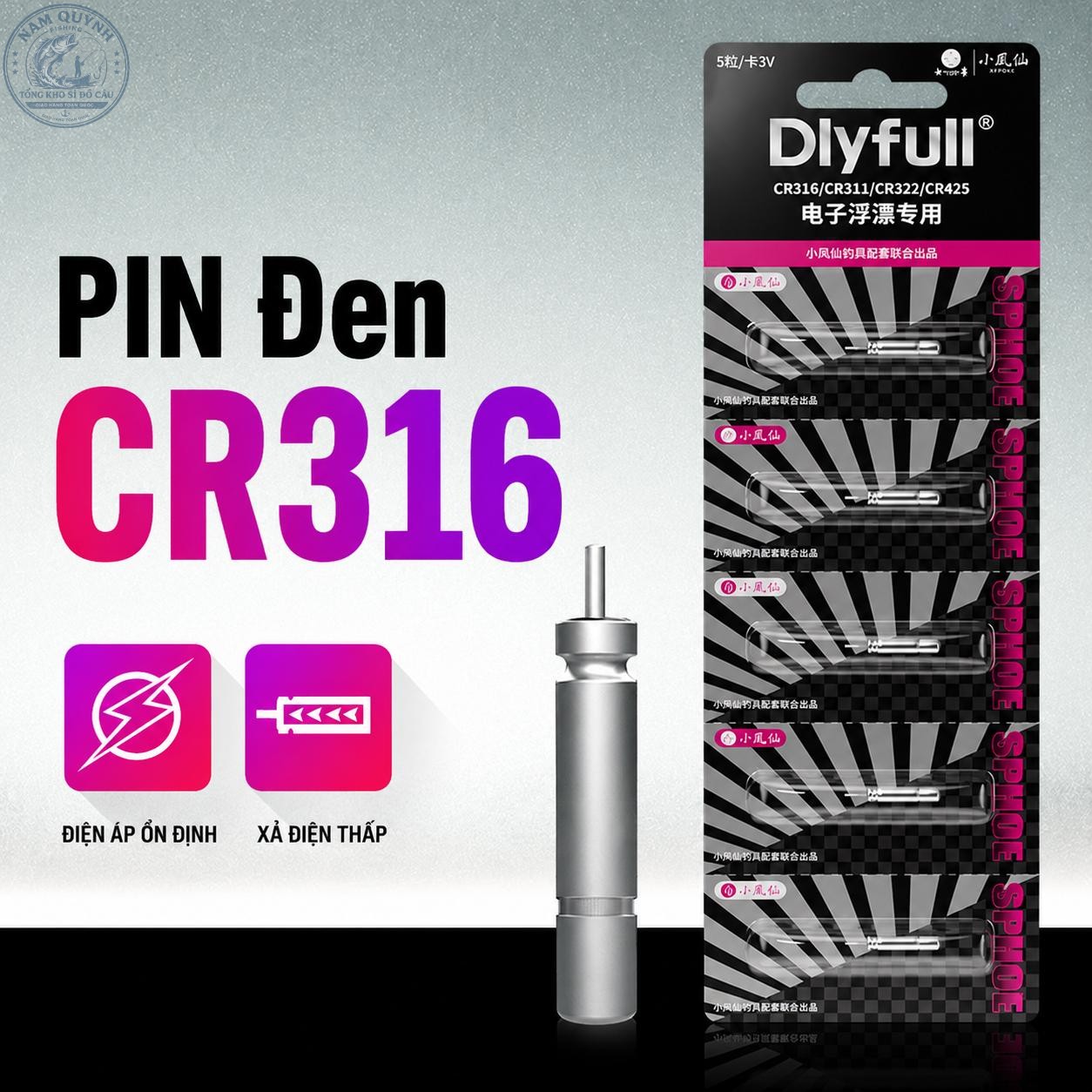 Hộp Pin Tiểu Phượng Hoàng Chính Hãng Đen CR425–PK152 Hộp Pin Tiểu Phượng Hoàng Chính Hãng Đen CR425–PK152