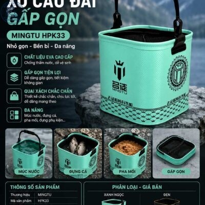 Xô Câu Đài Gấp Gọn MINGTU Không Dây-Có Dây Chính Hãng - HPK33
