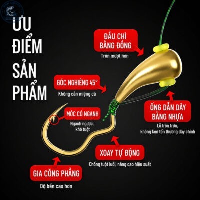 LƯỠI MÓC ĐẦU ĐỒNG TỰ LẬT CHÍNH HÃNG-LC84