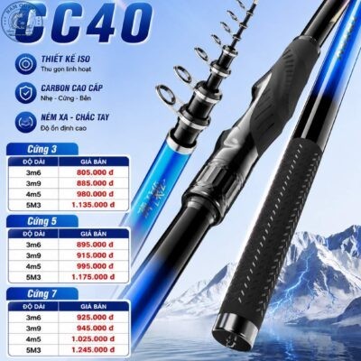 CẦN CÂU ISO CHUANGWEI TRY&V CHÍNH HÃNG CỨNG 5-CC40