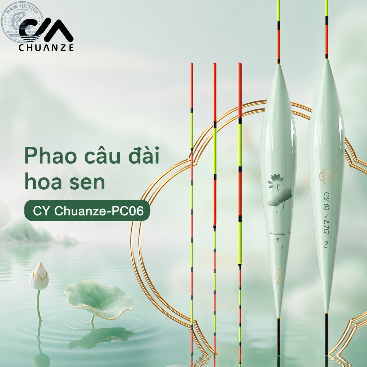 PHAO CÂU ĐÀI HOA SEN CY CHUANZE-PC06 PHAO CÂU ĐÀI HOA SEN CY CHUANZE-PC06