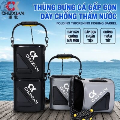 XÔ ĐỰNG CÁ, MÚC NƯỚC, ĐỰNG MỒI GẤP GỌN CHUIXIAN CHÍNH HÃNG-HPK22