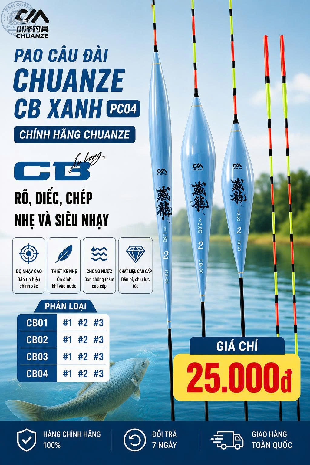 Phao Câu Đài Nano Chuanze CB – PC04 Phao Câu Đài Nano Chuanze CB – PC04