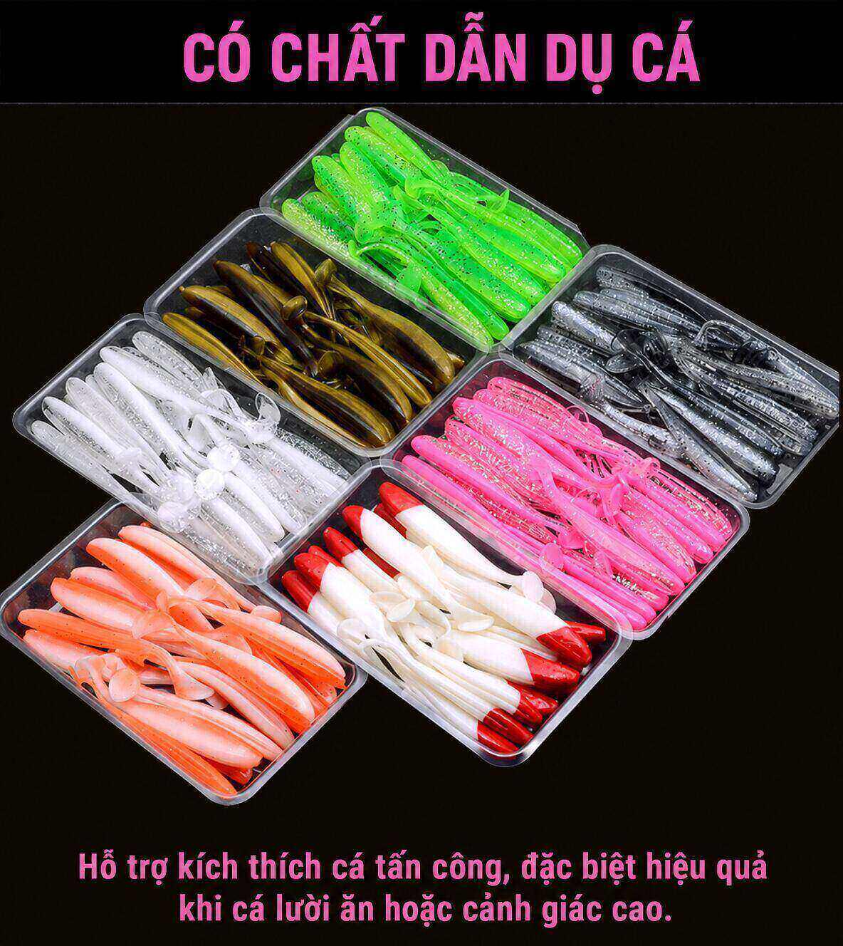 Set mồi mềm cá đuôi T AOHU chính hãng MO110 - ảnh 3