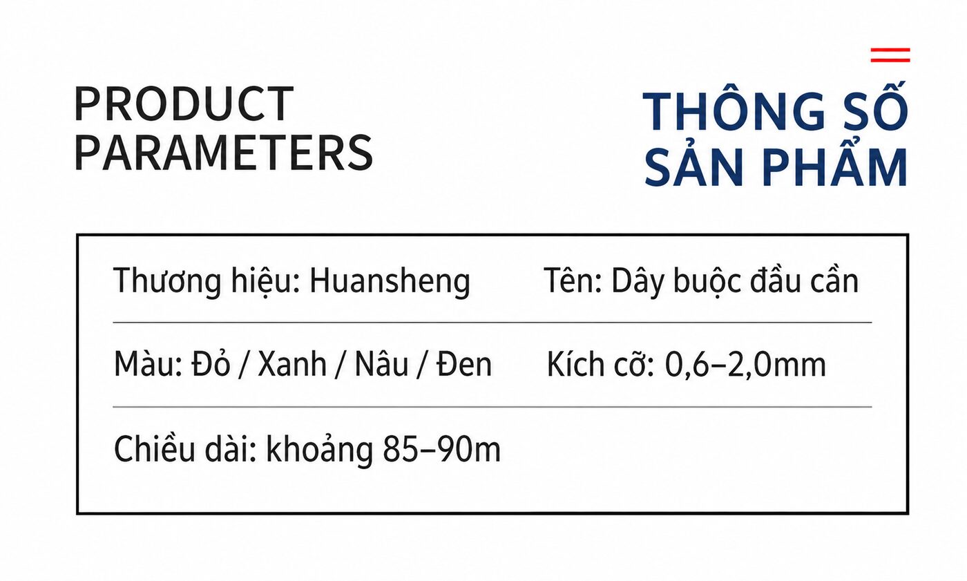 DÂY BUỘC ĐẦU CẦN MẬT ĐỘ CAO CHÍNH HÃNG HUANSHENG – PK188 DÂY BUỘC ĐẦU CẦN MẬT ĐỘ CAO CHÍNH HÃNG HUANSHENG – PK188