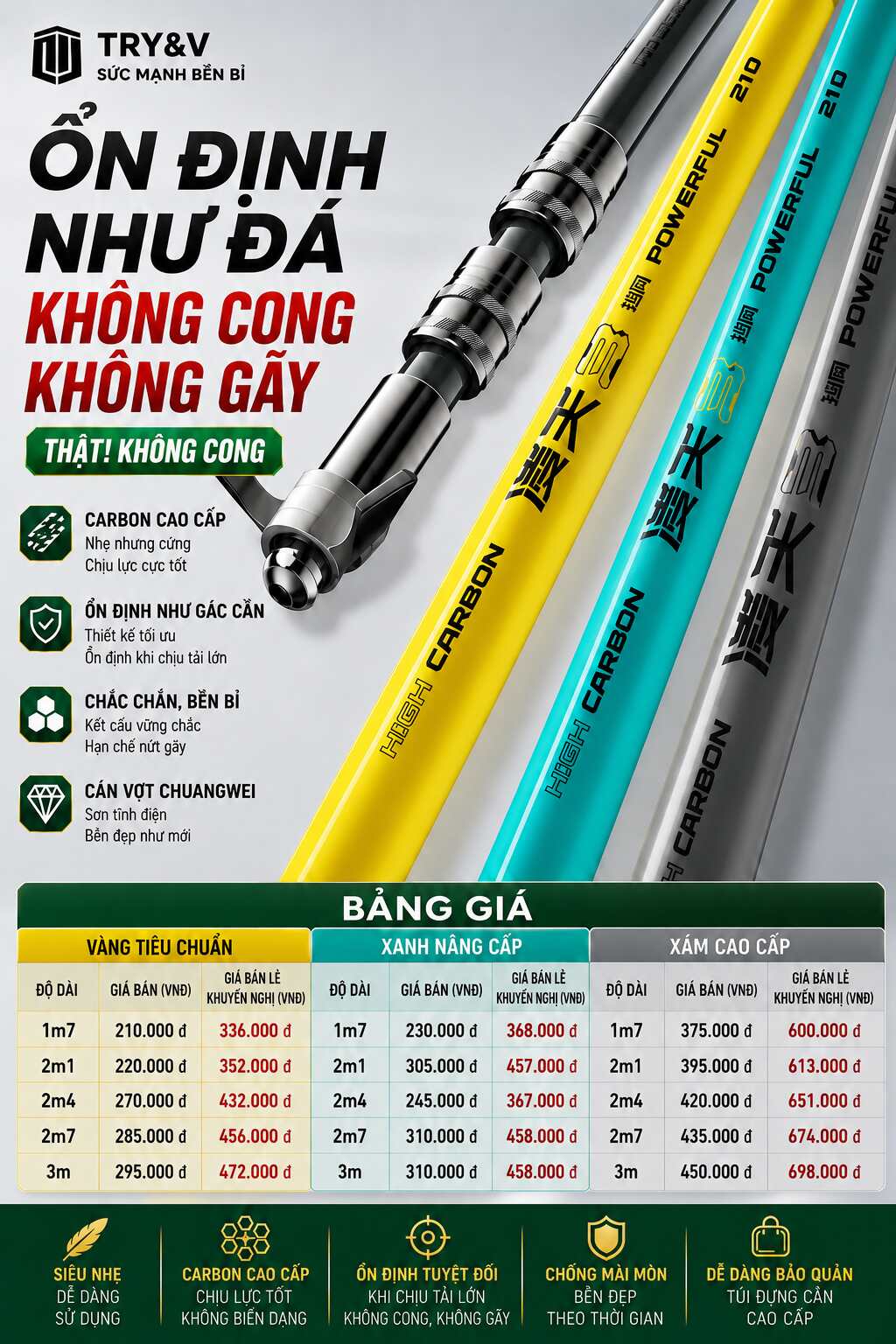 GÁC CẦN SĂN HÀNG CHÍNH HÃNG CHUANGWEI TRY&V – GK01 GÁC CẦN SĂN HÀNG CHÍNH HÃNG CHUANGWEI TRY&V – GK01