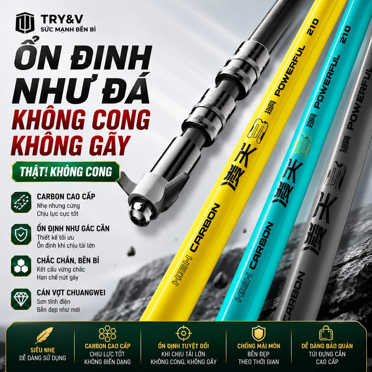 GÁC CẦN SĂN HÀNG CHÍNH HÃNG CHUANGWEI TRY&V – GK01 GÁC CẦN SĂN HÀNG CHÍNH HÃNG CHUANGWEI TRY&V – GK01