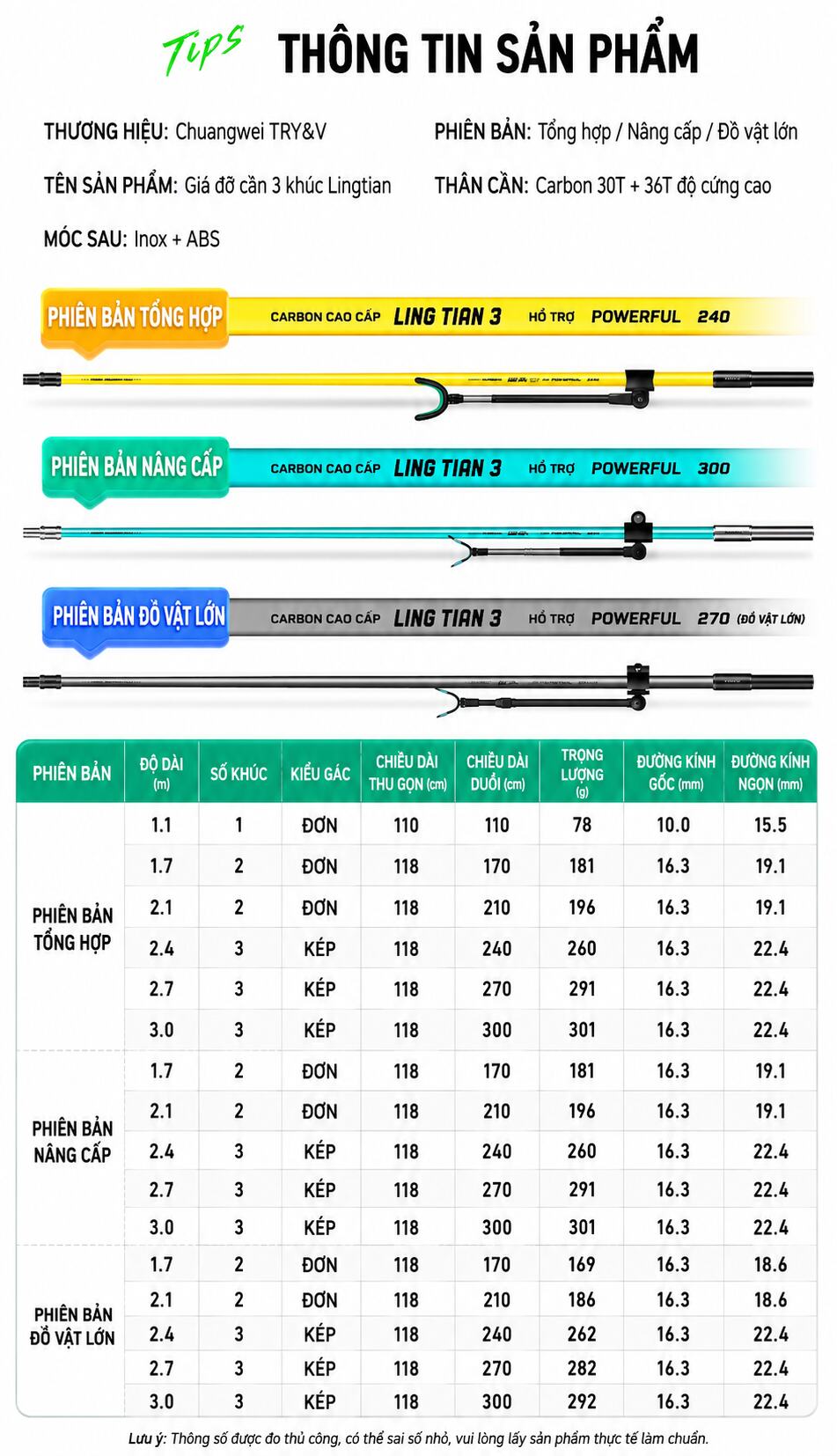 GÁC CẦN SĂN HÀNG CHÍNH HÃNG CHUANGWEI TRY&V – GK01 GÁC CẦN SĂN HÀNG CHÍNH HÃNG CHUANGWEI TRY&V – GK01