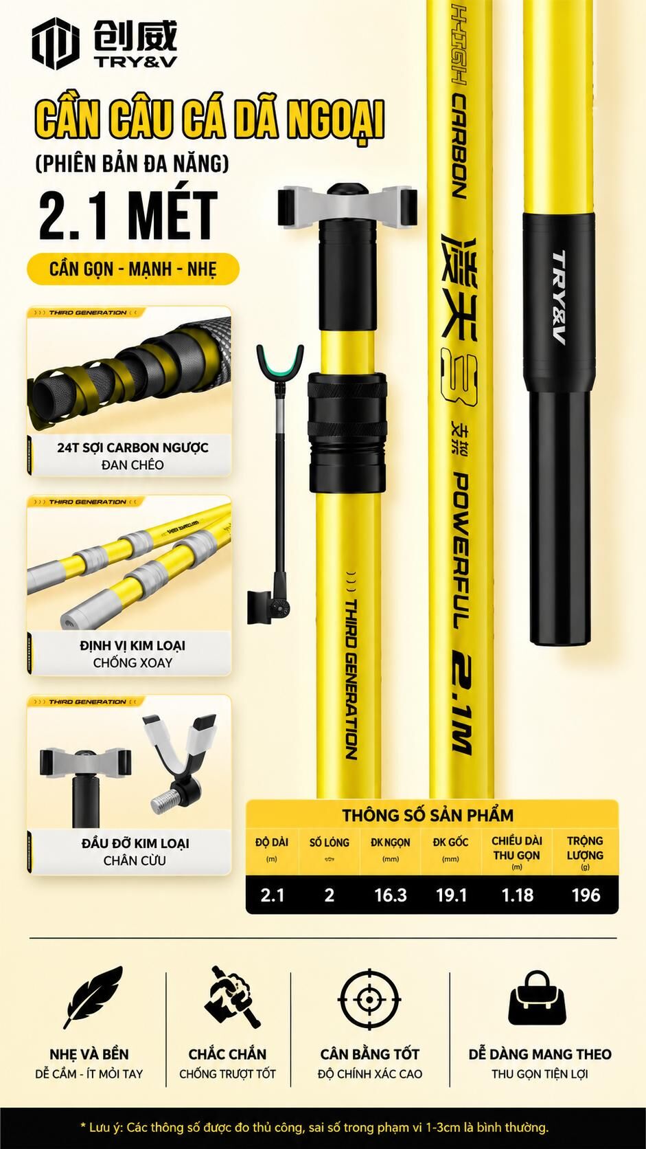 GÁC CẦN SĂN HÀNG CHÍNH HÃNG CHUANGWEI TRY&V – GK01 GÁC CẦN SĂN HÀNG CHÍNH HÃNG CHUANGWEI TRY&V – GK01