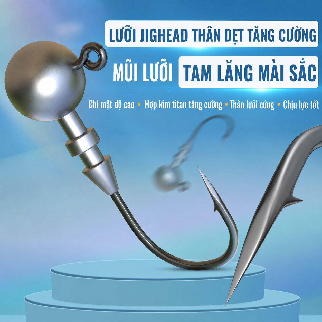 Hộp 25 lưỡi JigHead AOHU 4X chính hãng LC111 - ảnh 2
