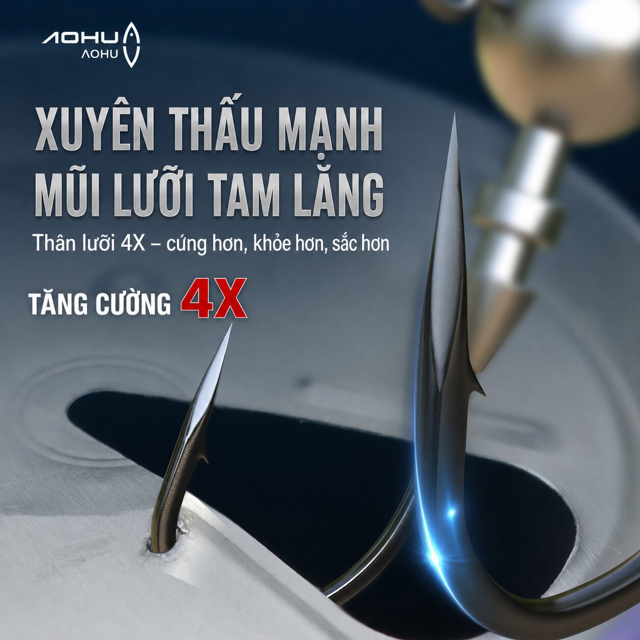 Hộp 25 lưỡi JigHead AOHU 4X chính hãng LC111 - ảnh 3