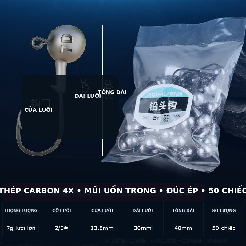 Thông số lưỡi JigHead LC113 7g lưỡi lớn