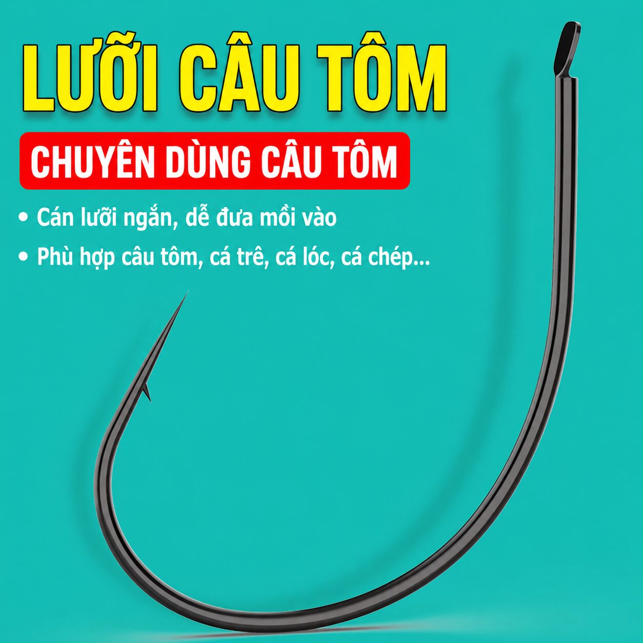 VỈ 10 LƯỠI CÂU TÔM CHÍNH HÃNG HUANSHENG – LC114 VỈ 10 LƯỠI CÂU TÔM CHÍNH HÃNG HUANSHENG – LC114